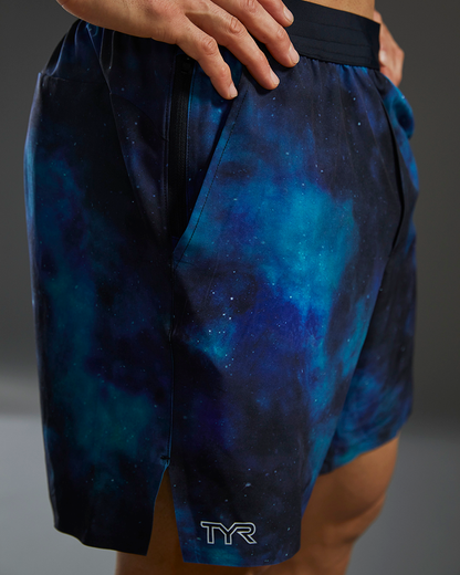  TYR Hydrosphereª Men's Unlined 7" Unbroken Shorts - Cosmic Night