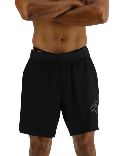  TYR Hydrosphereª Men's Unlined 7" Unbroken Big Logo Shorts - Solid