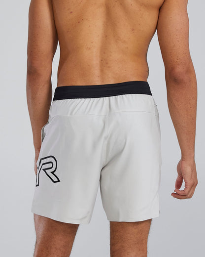  TYR Hydrosphereª Men's Unlined 7" Unbroken Big Logo Shorts - Solid