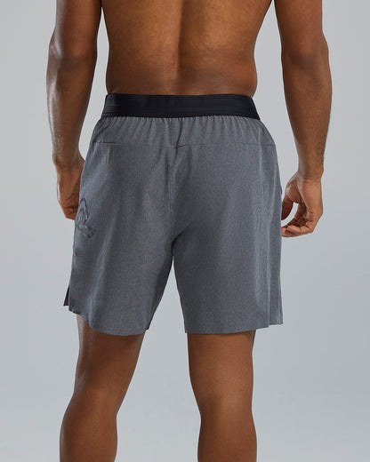  TYR Hydrosphereª Men's Unlined 7" Unbroken Big Logo Shorts - Solid