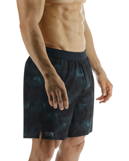  TYR Hydrosphereª Men's Unlined 7" Unbroken Shorts - Turbulent