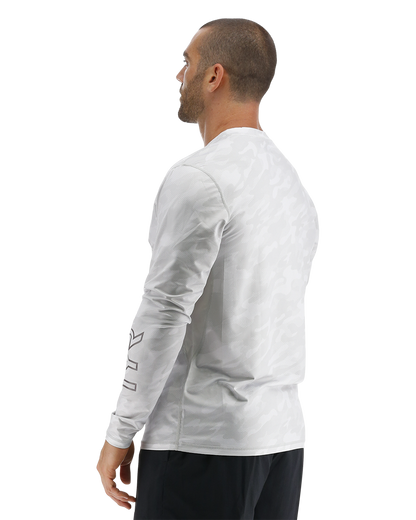  TYR SunDefense™ Men's Vented Long Sleeve Crew Shirt - Camohex