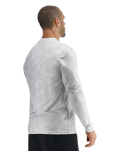  TYR SunDefense™ Men's Vented Long Sleeve Crew Shirt - Camohex