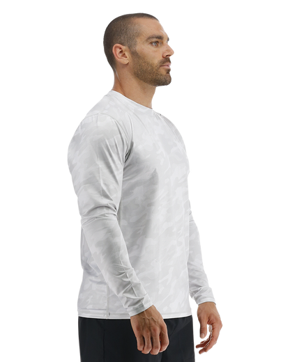  TYR SunDefense™ Men's Vented Long Sleeve Crew Shirt - Camohex
