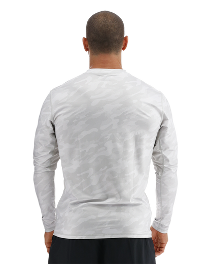  TYR SunDefense™ Men's Vented Long Sleeve Crew Shirt - Camohex
