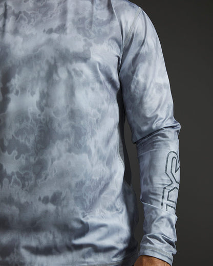  TYR SunDefense™ Men's Vented Long Sleeve Crew Shirt - Turbulent