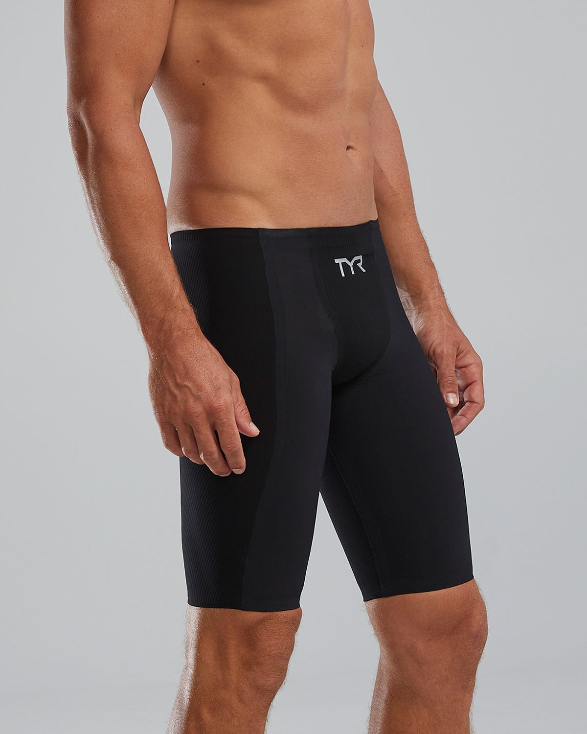  TYR Men's Shockwave High-Waist Jammer Swimsuit - Solid