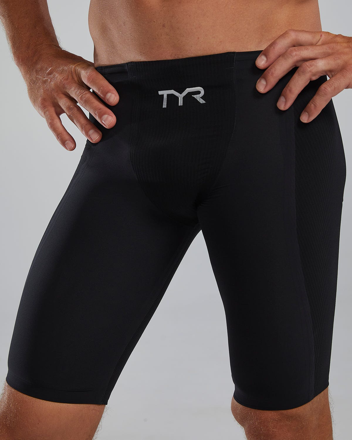  TYR Men's Shockwave High-Waist Jammer Swimsuit - Solid