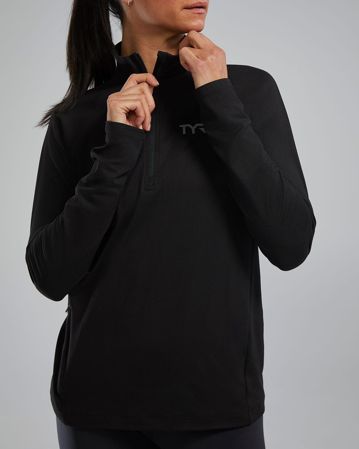  TYR Women's SLS™ Long Sleeve1⁄4 Zip- Solid