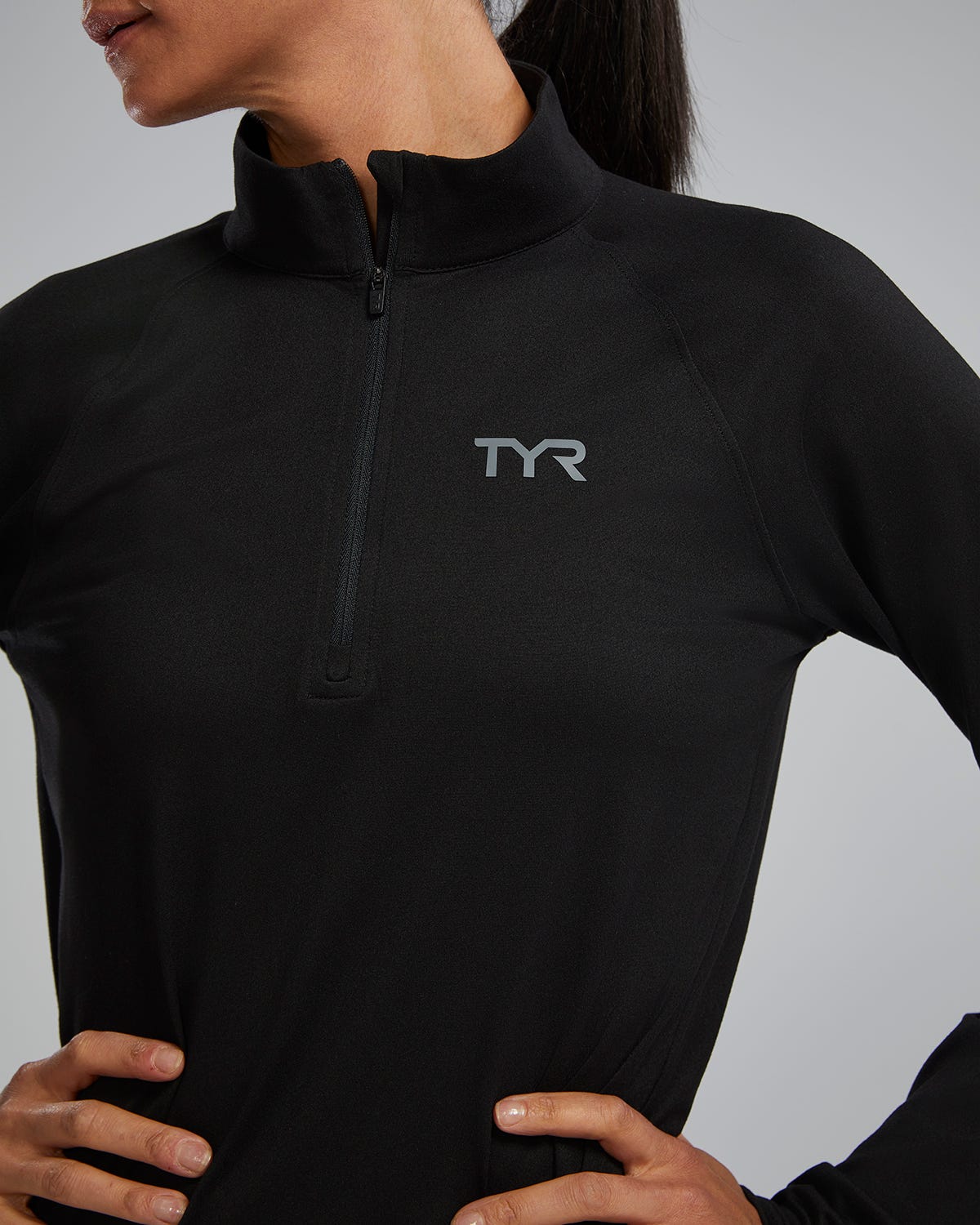  TYR Women's SLS™ Long Sleeve1⁄4 Zip- Solid