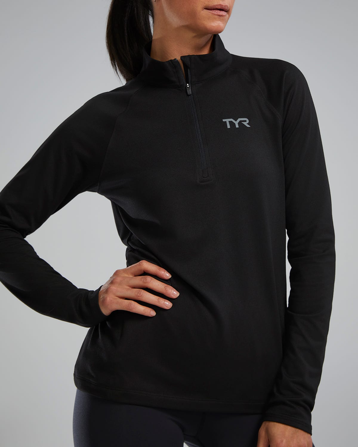  TYR Women's SLS™ Long Sleeve1⁄4 Zip- Solid