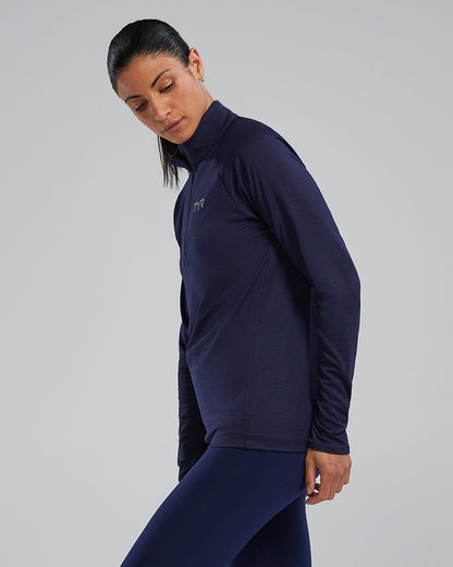  TYR Women's SLS™ Long Sleeve1⁄4 Zip- Solid