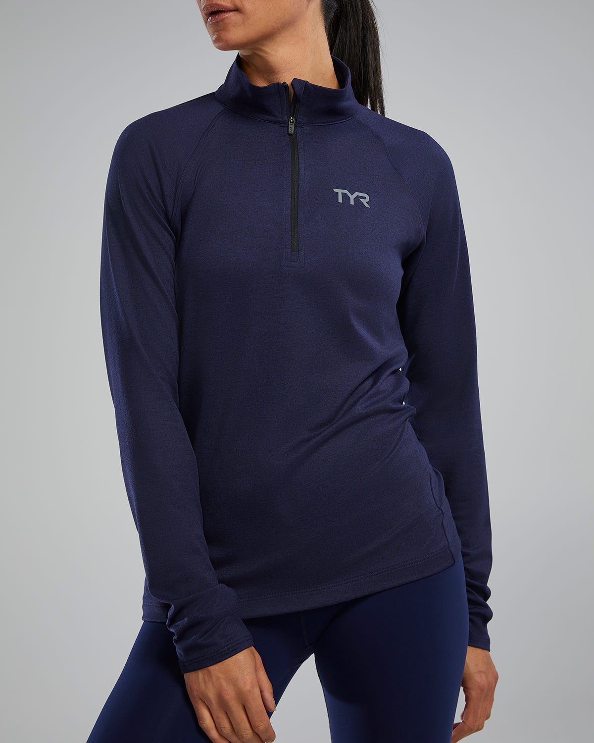  TYR Women's SLS™ Long Sleeve1⁄4 Zip- Solid