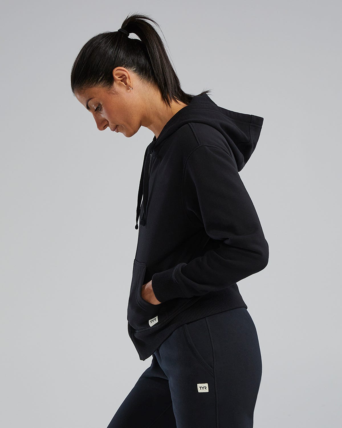  TYR UltraSoft Women's Heavyweight Terry Full-Zip Hoodie - Solid