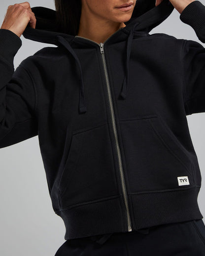  TYR UltraSoft Women's Heavyweight Terry Full-Zip Hoodie - Solid