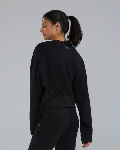  TYR UltraSoft Women's Midweight Terry Cropped Crew
