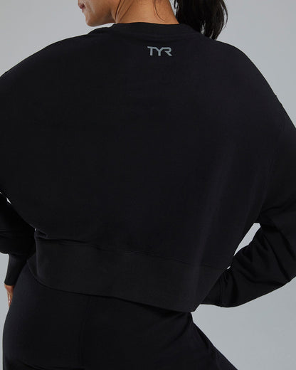  TYR UltraSoft Women's Midweight Terry Cropped Crew