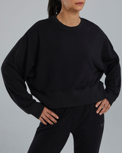  TYR UltraSoft Women's Midweight Terry Cropped Crew