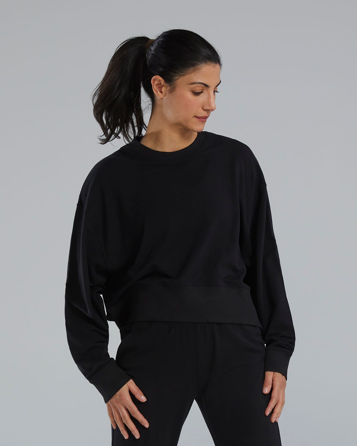  TYR UltraSoft Women's Midweight Terry Cropped Crew