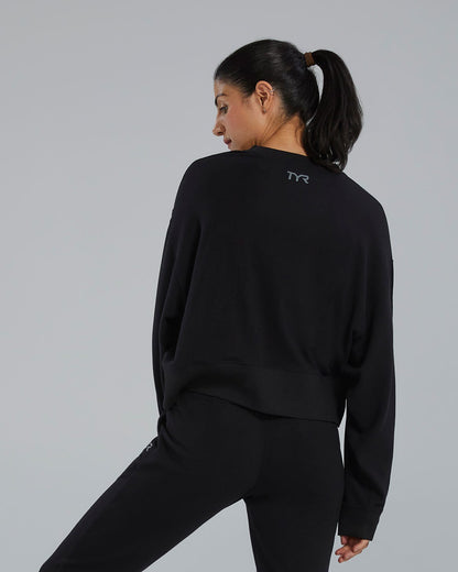  TYR UltraSoft Women's Midweight Terry Cropped Crew
