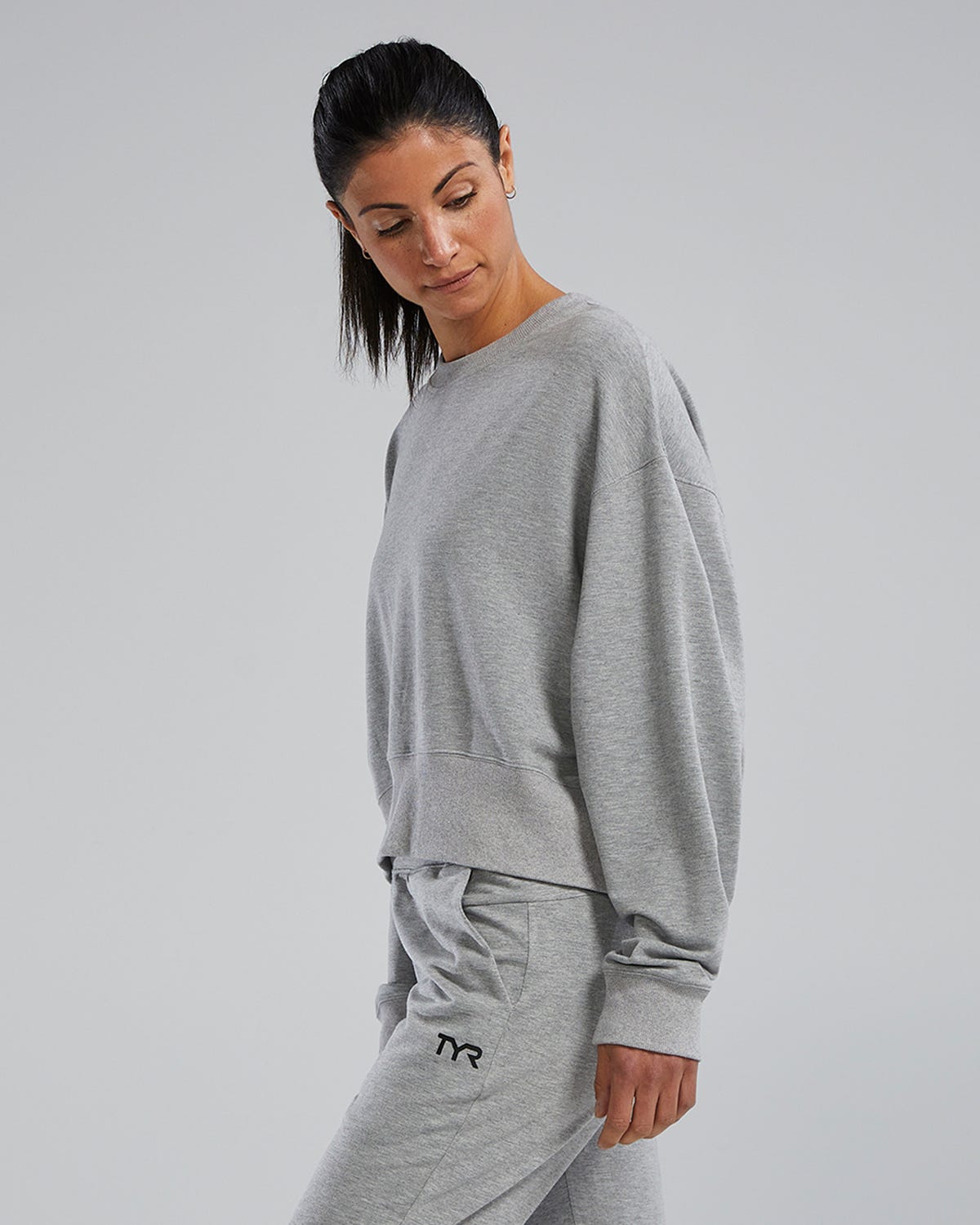  TYR UltraSoft Women's Midweight Terry Cropped Crew