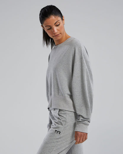  TYR UltraSoft Women's Midweight Terry Cropped Crew