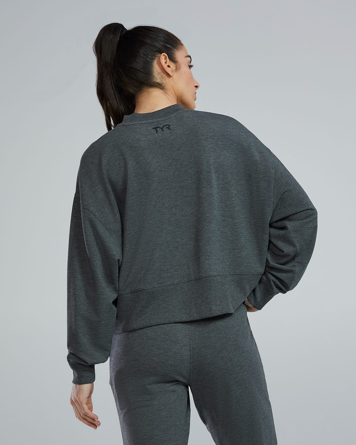 TYR UltraSoft Women's Midweight Terry Cropped Crew