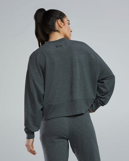  TYR UltraSoft Women's Midweight Terry Cropped Crew