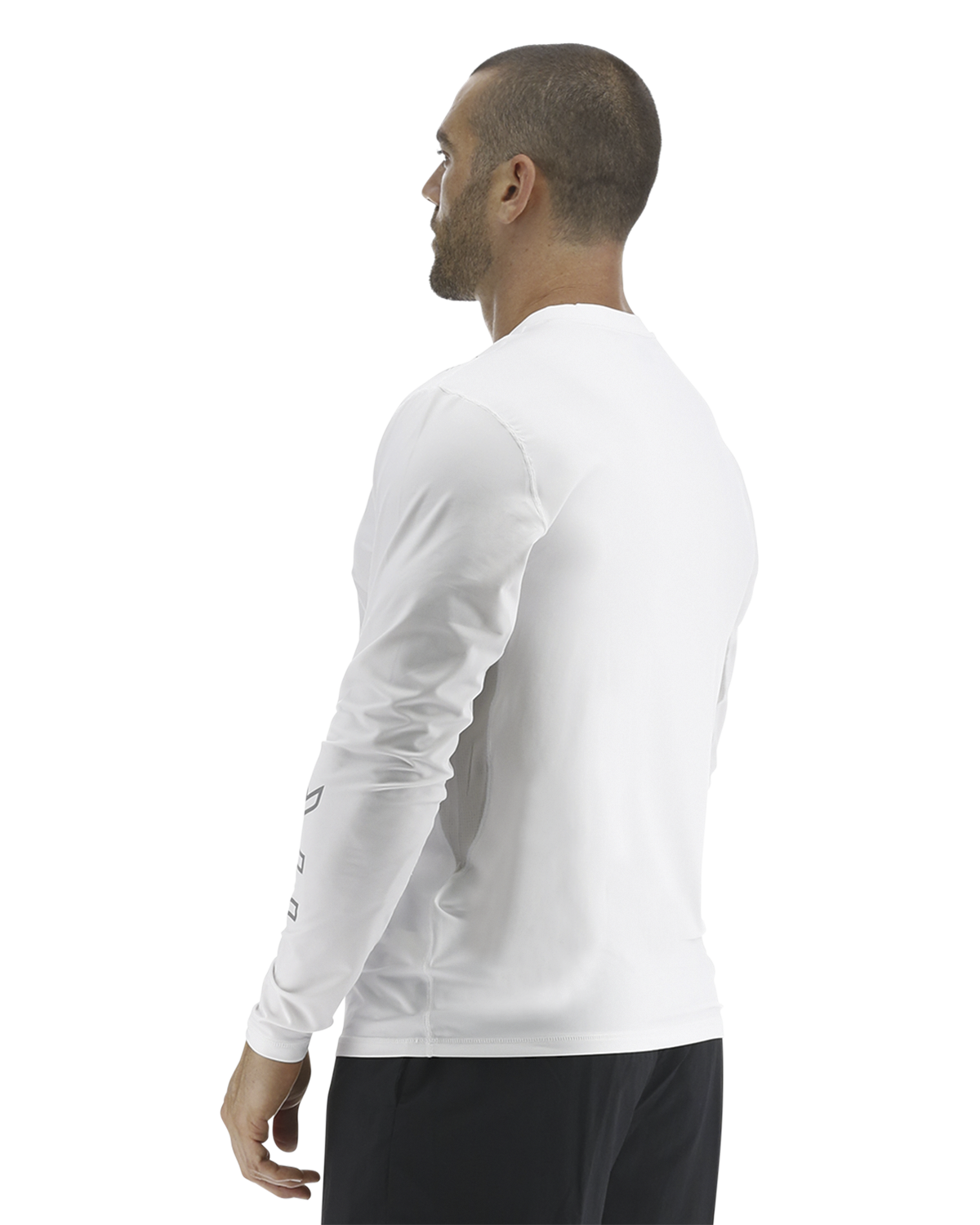  TYR SunDefense™ Men's Vented Long Sleeve Crew Shirt - Solid