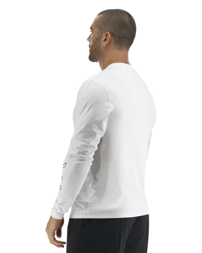  TYR SunDefense™ Men's Vented Long Sleeve Crew Shirt - Solid