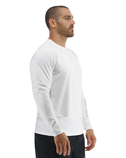  TYR SunDefense™ Men's Vented Long Sleeve Crew Shirt - Solid