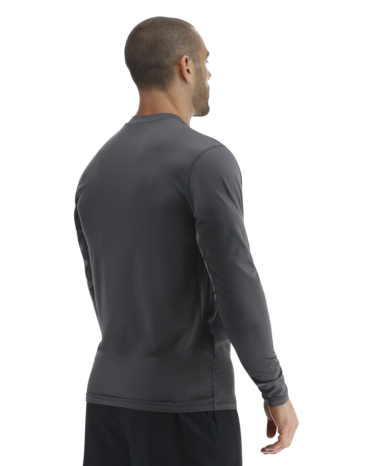  TYR SunDefense™ Men's Vented Long Sleeve Crew Shirt - Solid