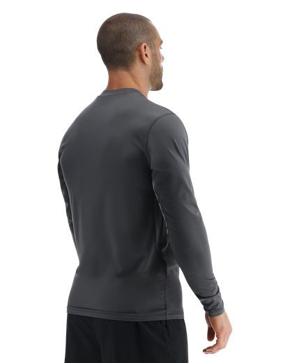  TYR SunDefense™ Men's Vented Long Sleeve Crew Shirt - Solid