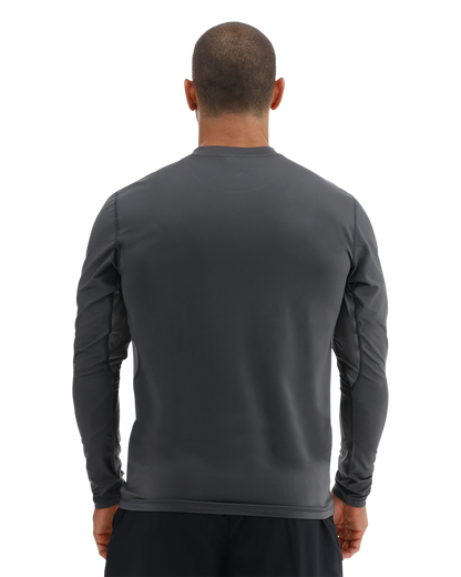  TYR SunDefense™ Men's Vented Long Sleeve Crew Shirt - Solid