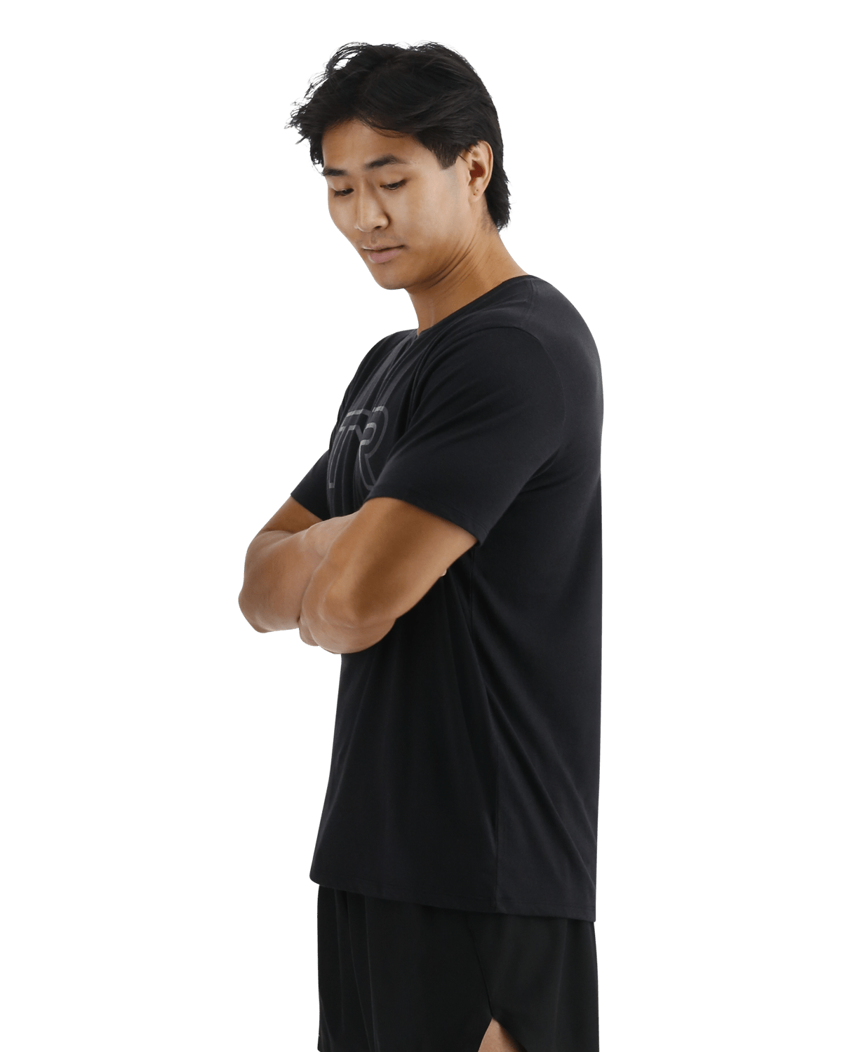  TYR UltraSoft Men's Big Logo Tri-Blend Tech Tee