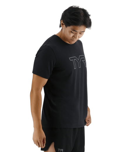  TYR UltraSoft Men's Big Logo Tri-Blend Tech Tee