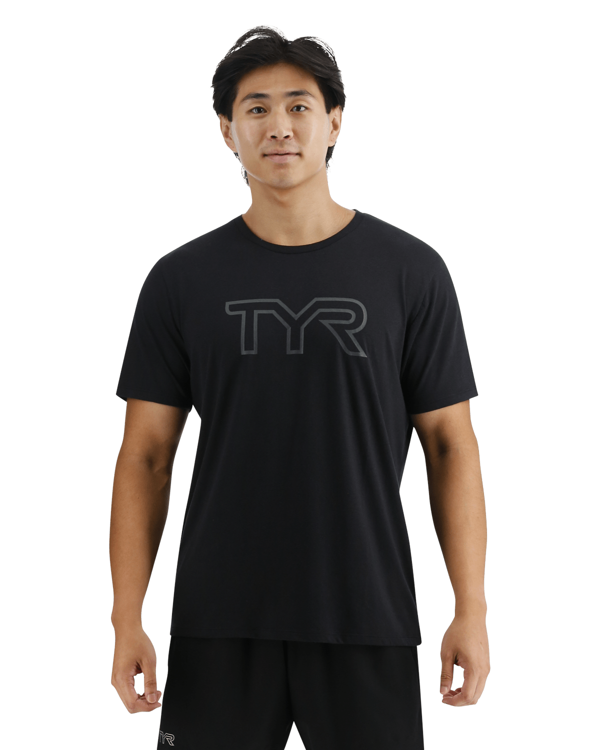  TYR UltraSoft Men's Big Logo Tri-Blend Tech Tee