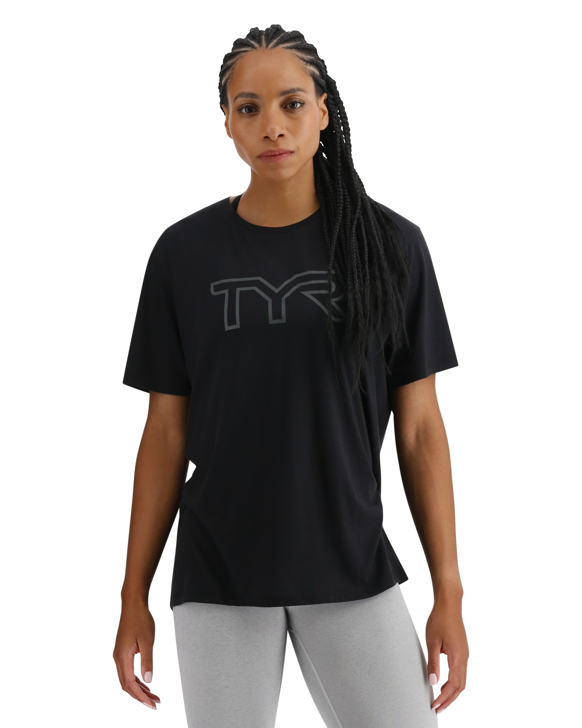  TYR UltraSoft Women's Big Logo Tri-Blend Tech Tee