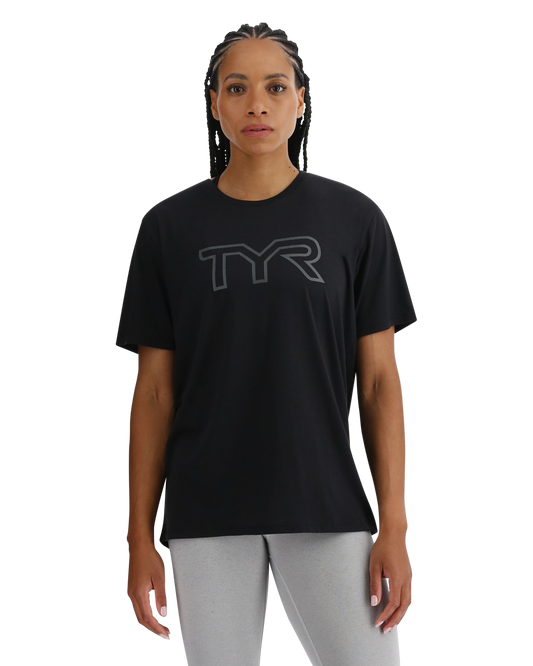  TYR UltraSoft Women's Big Logo Tri-Blend Tech Tee