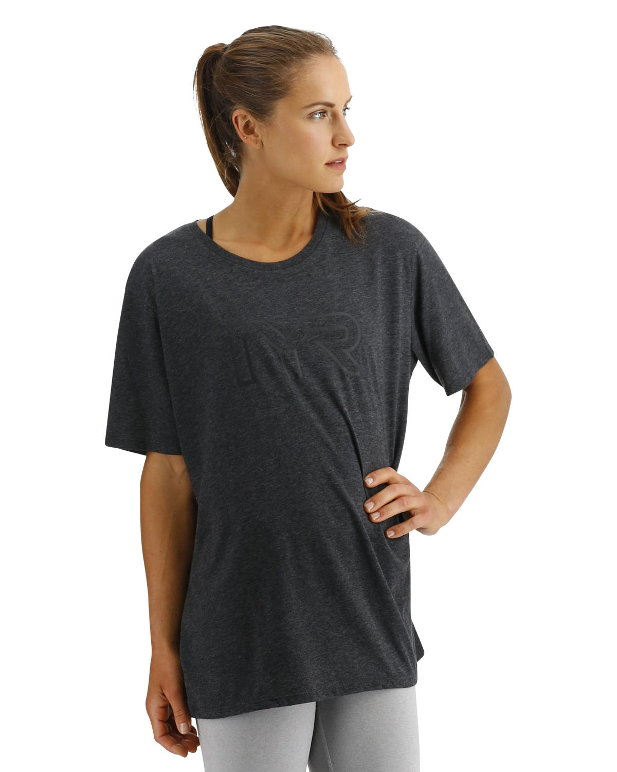  TYR UltraSoft Women's Big Logo Tri-Blend Tech Tee