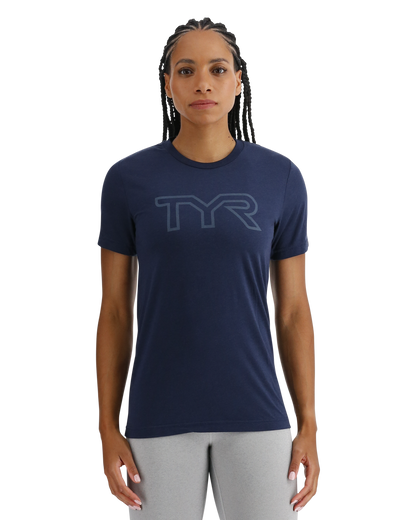  TYR UltraSoft Women's Big Logo Tri-Blend Tech Tee