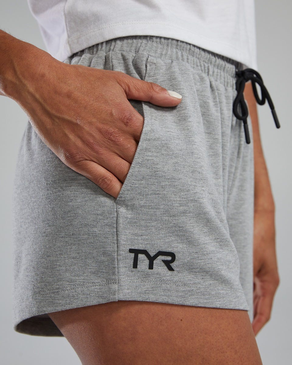  TYR UltraSoft Women's Midweight Terry A.M. Shorts - Solid / Heather