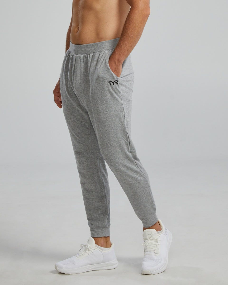  TYR UltraSoft Men's Midweight Terry A.M. Joggers - Solid / Heather