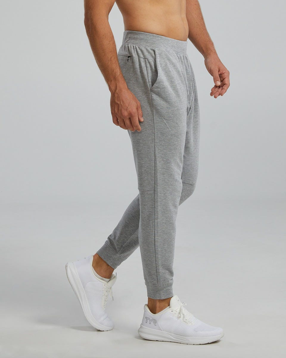  TYR UltraSoft Men's Midweight Terry A.M. Joggers - Solid / Heather