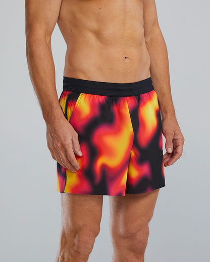  TYR Hydrosphereª Men's Unlined 5" Unbroken Shorts - Molten