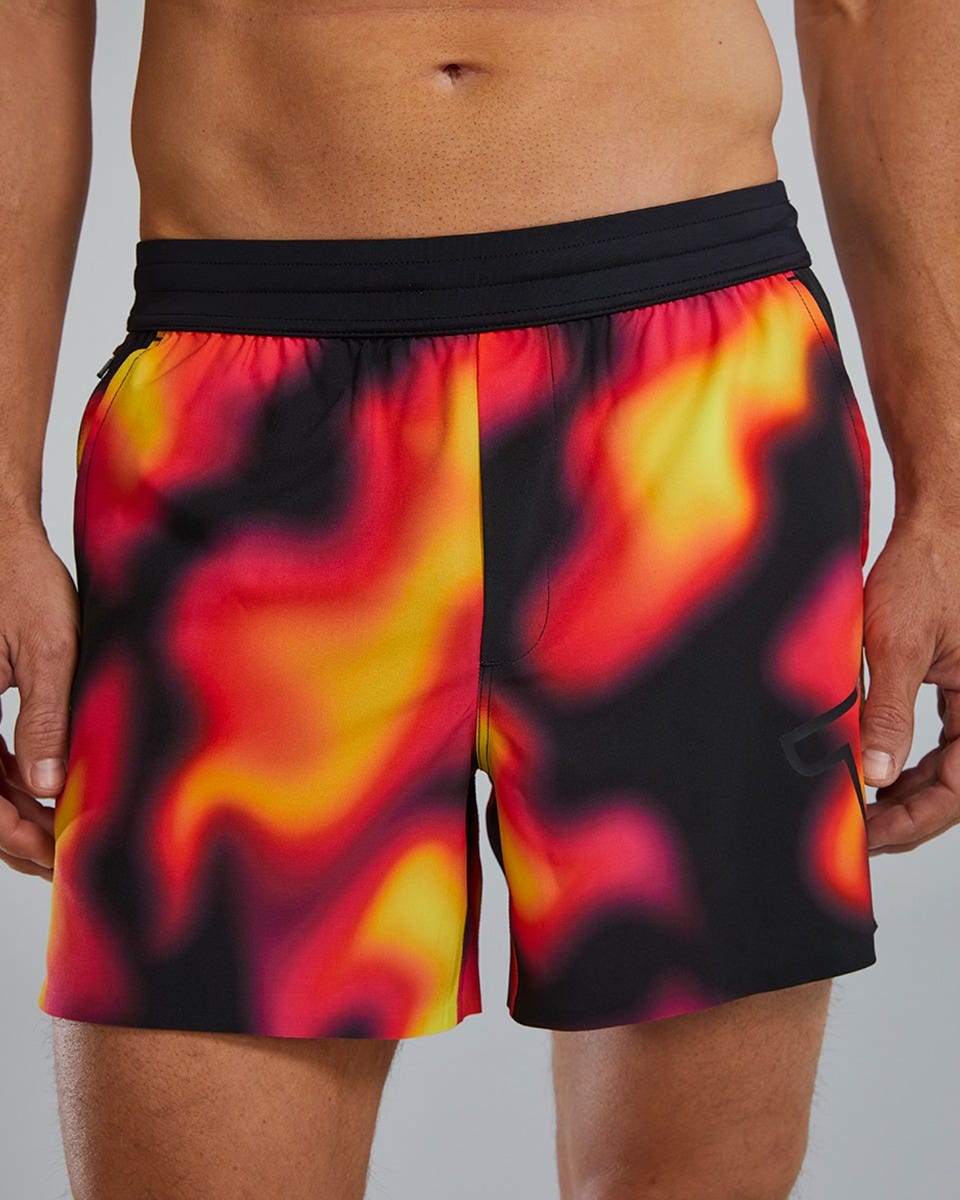  TYR Hydrosphereª Men's Unlined 5" Unbroken Shorts - Molten