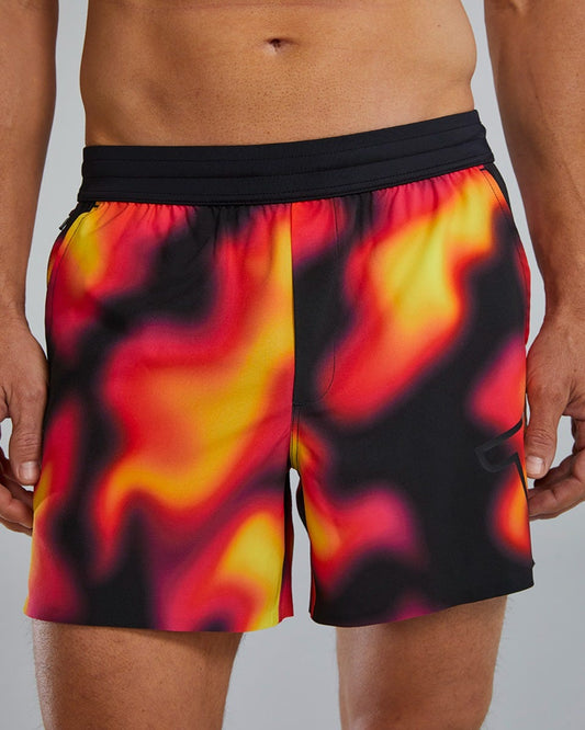  TYR Hydrosphereª Men's Unlined 5" Unbroken Shorts - Molten