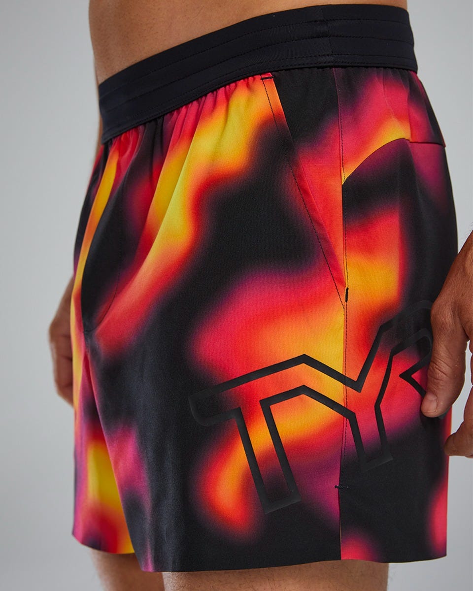  TYR Hydrosphereª Men's Unlined 5" Unbroken Shorts - Molten