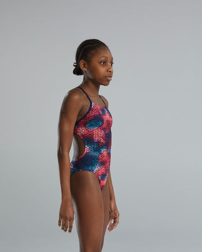  TYR Durafast Elite® Girls' Cutoutfit Swimsuit - Starhex