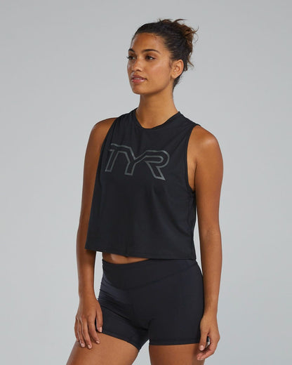  TYR ClimaDry™ Women's Cropped Tech Tank - Solid / Heather
